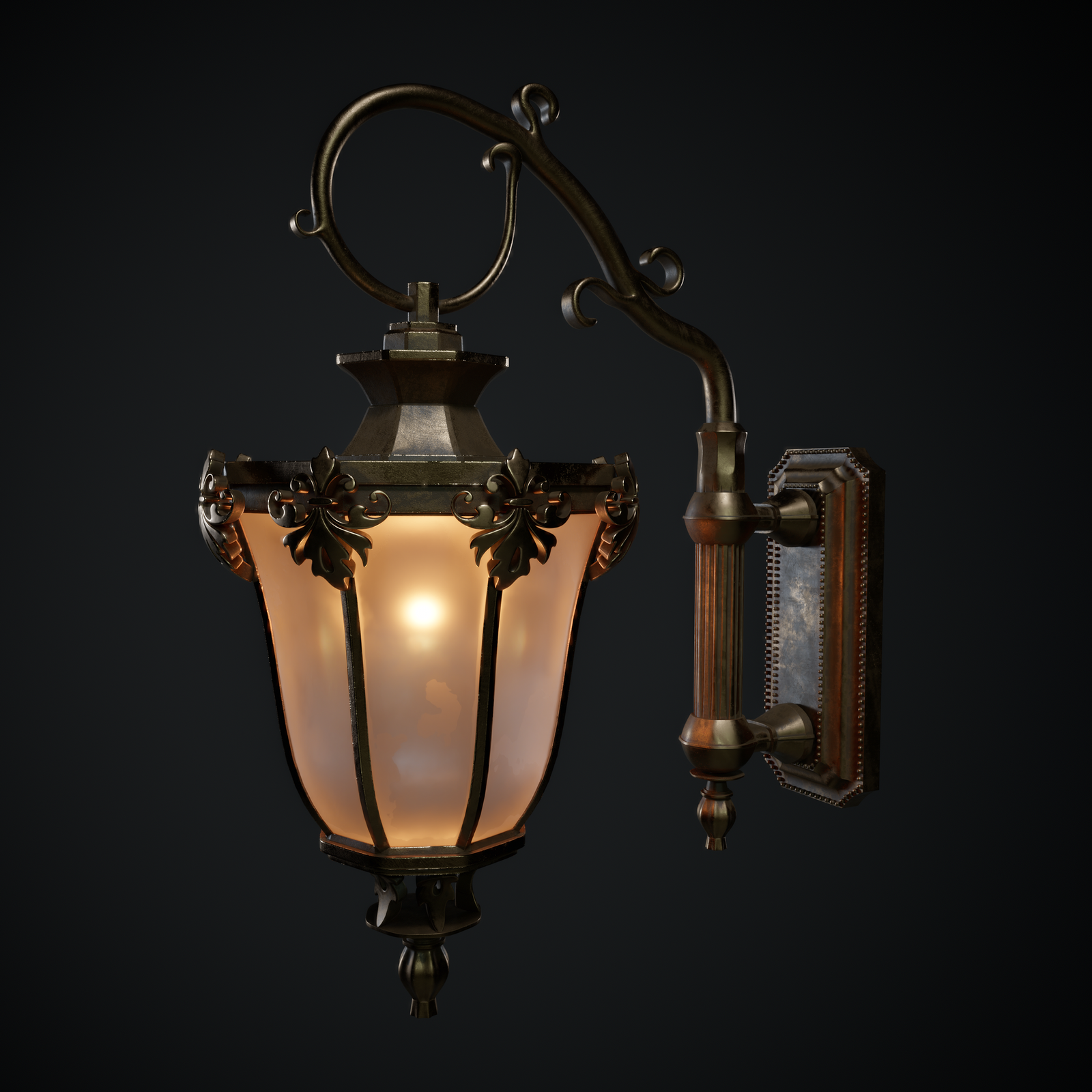3D Victorian Wall Lamp